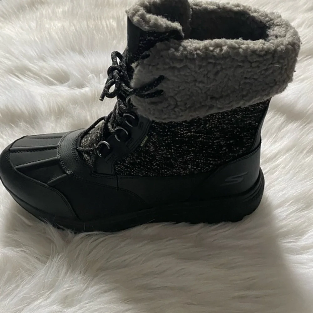 Skechers‎ Waterproof Boots Mens Size 13 (UK 12) Outdoor Ultra Leather Faux Fur